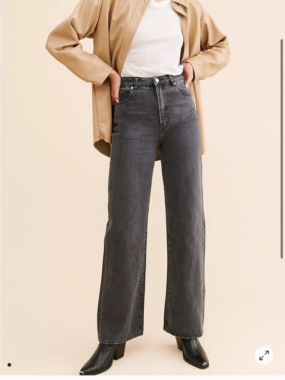ROLLA'S Heidi high rise Black Wide Leg Jeans